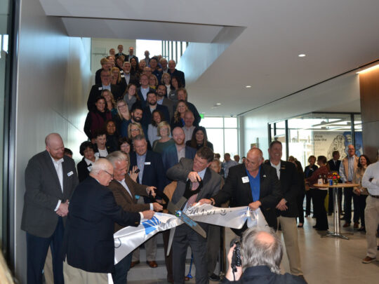 Cutting the ribbon at IHMVCU