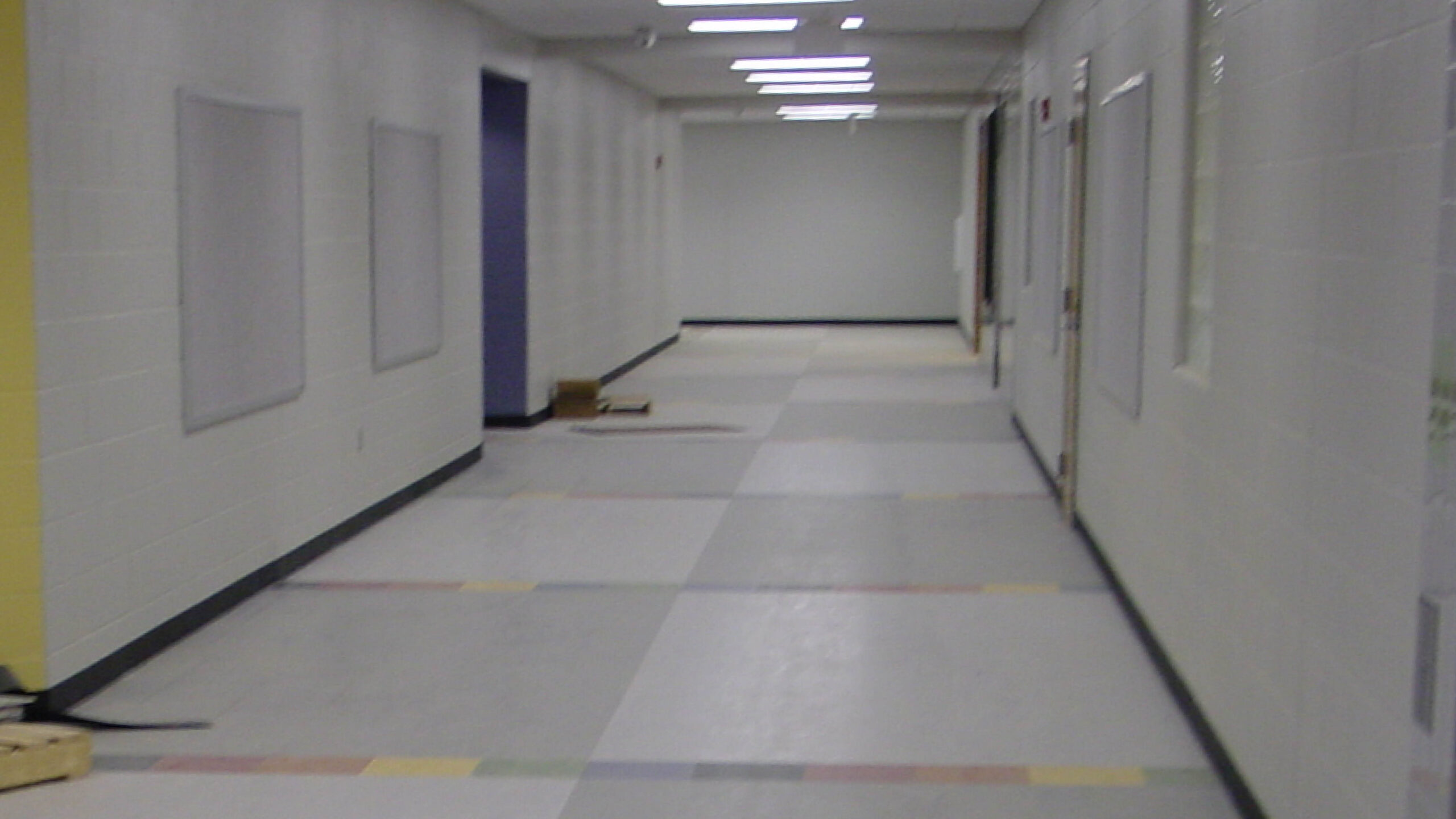 hallway with tile floor