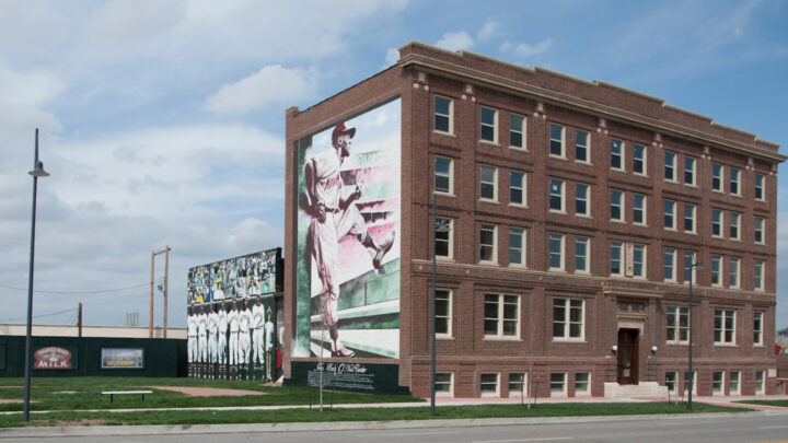 Exterior of the historic Paseo YMCA, now the Buck O’Neil Education & Research Center, in Kansas City’s 18th and Vine District