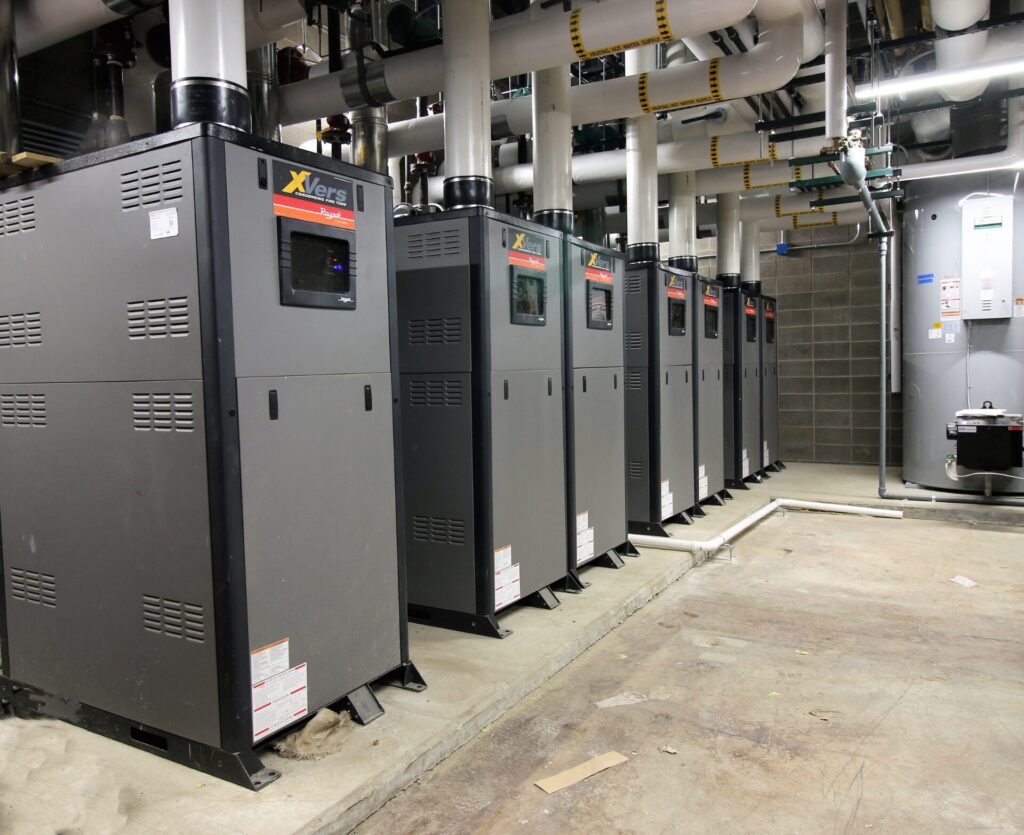 A set of furnaces.